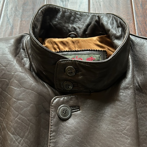 Leather men’s coat - Picture 2 of 6